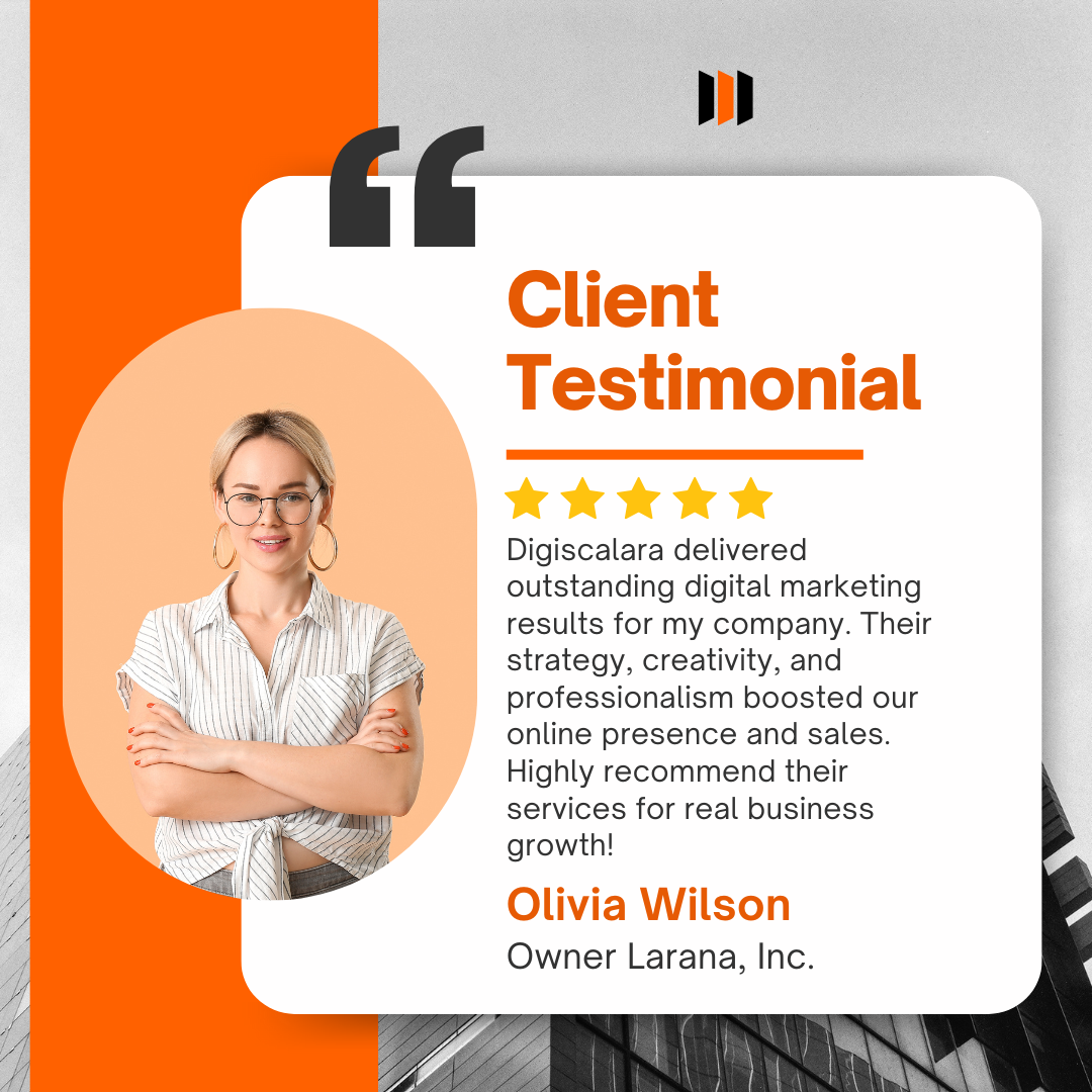 Orange and White Modern Client Testimonial Instagram Post
